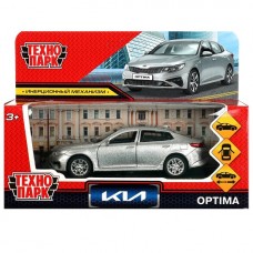 Машина металл KIA OPTIMA длина 12 см, двери, багаж, инерц, серебристый, кор. Технопарк