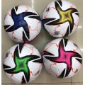 Мяч футбольный EVA, двухслойный, вес 310 гр, 4 цв. в ассорт. (синий, желтый, розовый, зеленый), диам