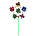 Ветерок,палочка25см+ 6 цветков по 9см, пластик,в наборе 10 шт