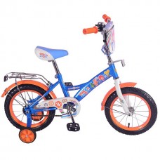 14" Велосипед Фиксики GW-тип,багаж.,страх.кол.,звонок,бутил (синий/оранж)