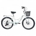 24" Велосипед ARIA MS240, белый + корзина MS241W-WE