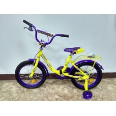 16" Велосипед SOFIA - 16-4 (желто-фиолетовый) багажник, длинное крыло