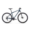 29" Велосипед FORWARD APACHE 2.0 D Classic(21 ск. рост 21") 2022 темно-синий/серебристый, RBK2