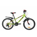 20" Велосипед NOVATRACK EXTREME зеленый,  сталь, 6 скор., Shimano TY21/Microshift TS38, V- brake тор