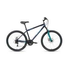 26" Велосипед ALTAIR MTB HT disc 2,0 , ск21, рост 17" (темно-синий/бирюзовый)