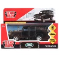 Машина металл LAND ROVER DEFENDER длина 12 см, двери, багаж, черный, кор. Технопарк