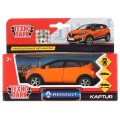 Машина металл RENAULT kaptur, 12 см, дв., баг., инер., оранжево-черный, кор. Технопарк