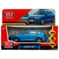 Машина металл AUDI Q7 длина 12 см, двер, багаж, инер, синий, кор. Технопарк